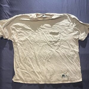 Vintage Russell Athletic 2XL Blank Pocket Tee